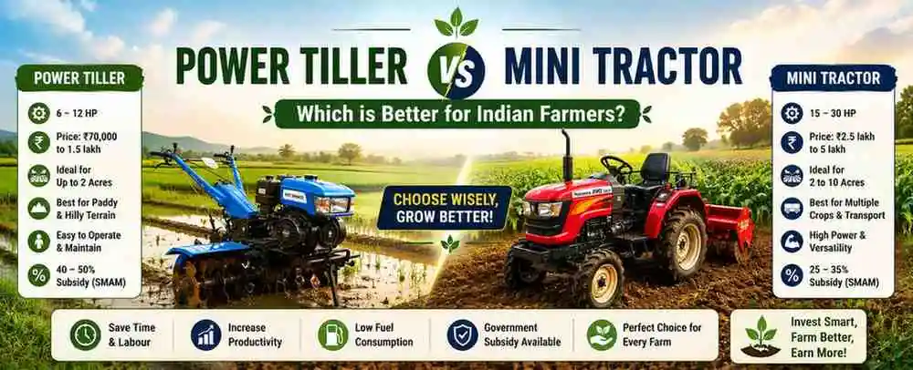 Power Tiller vs Mini Tractor Which is Better